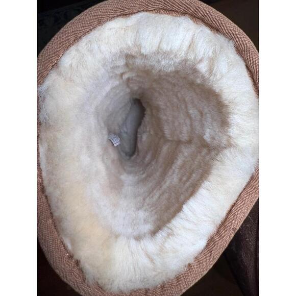 UGG Boots Womens Size 7 Camel Classic Tall Suede Fur Lined Cozy Winter Warm - Picture 7 of 9